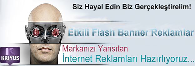 Kriyus Banner Reklam Yönetimi (Flash veya Resim Formatlarında)